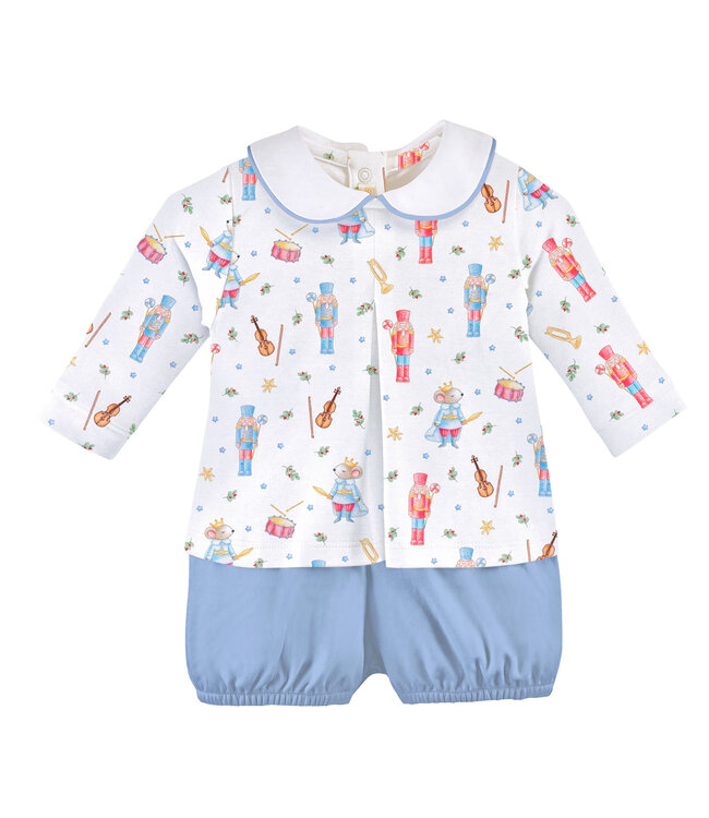 Blue Nutcracker Tee & Bloomer Set