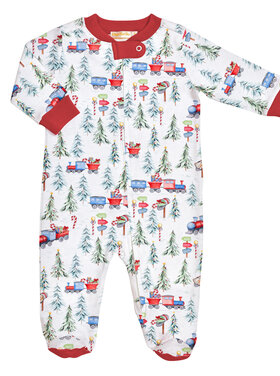 Baby Club Chic Polar Express Zipper Footie
