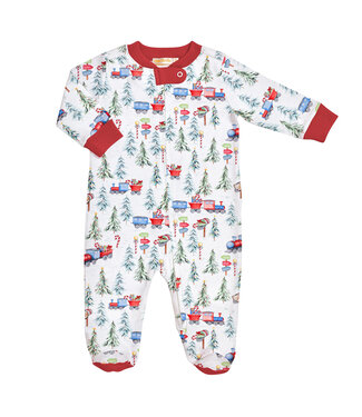 Baby Club Chic Polar Express Zipper Footie