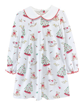 Baby Club Chic Holiday Time Dress w/ Round Collar