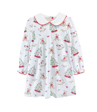 Baby Club Chic Holiday Time Dress w/ Round Collar
