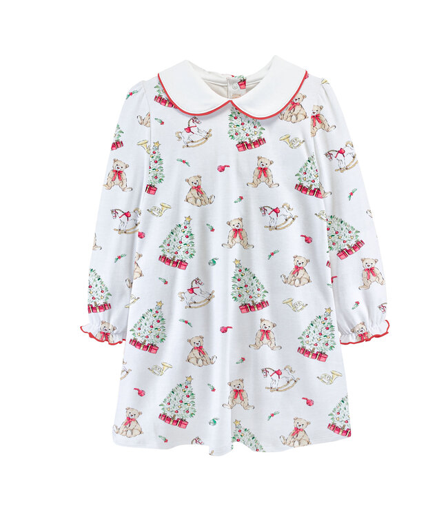 Holiday Time Dress w/ Round Collar