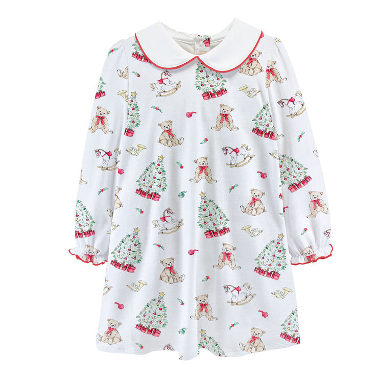 Baby Club Chic Holiday Time Dress w/ Round Collar