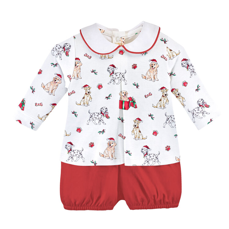 Baby Club Chic Holy Doggy Christmas Tee & Bloomer Set