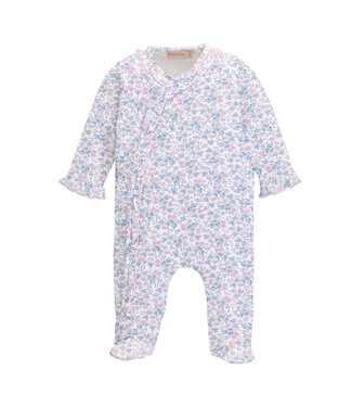 Baby Club Chic Soft Floral Printed Ruffled Footie