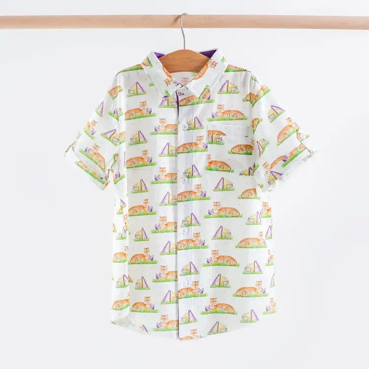 Nola Tawk Mascot Mania S.S. Collared Shirt