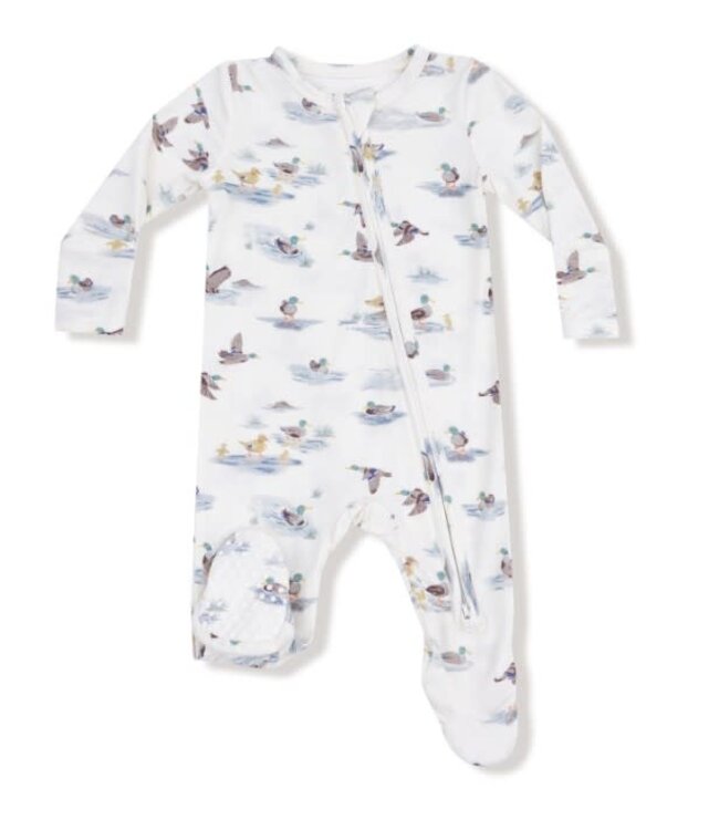 Migrating Mallards Zipper Footie