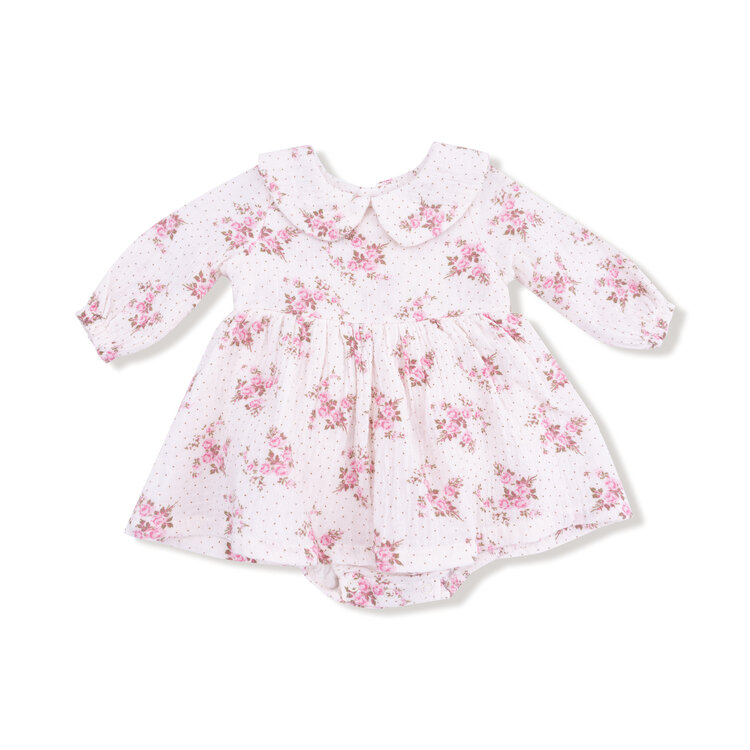 Angel Dear Belle Rosette Dot - LS Bubble w/ Skirt