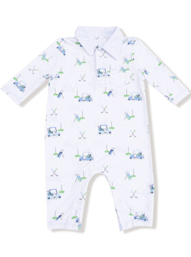 Angel Dear Blue Baby Golf Carts Romper