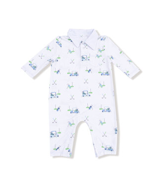 Angel Dear Blue Baby Golf Carts Romper
