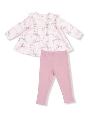 Angel Dear French Terry Antoinette Floral Ruffle Top w/ Leggings