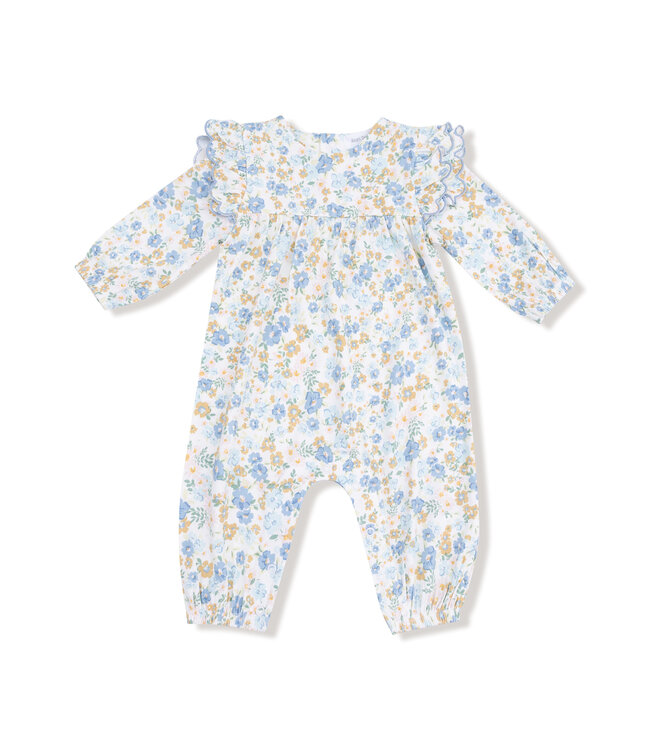 Sweet Rose Calico Ruffle Romper