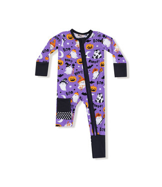 Angel Dear Costumed Ghosts - Glow in the Dark - Purple Zipper Romper