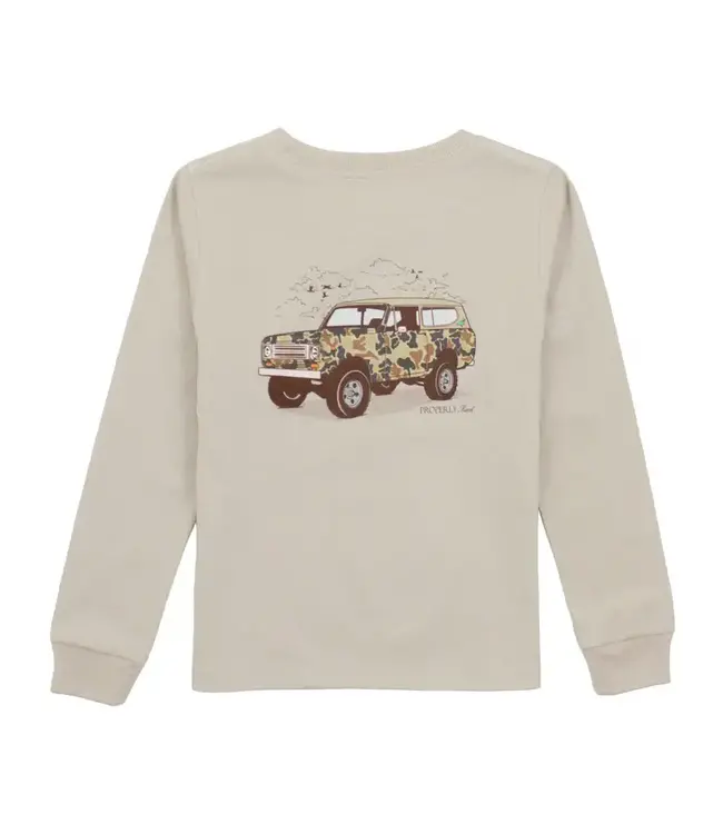 Camo Truck LS Shirt - Linen