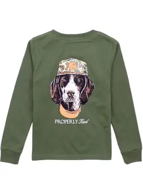Properly Tied Man's Best Friend LS Shirt - Olive