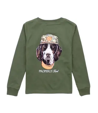 Properly Tied Man's Best Friend LS Shirt - Olive
