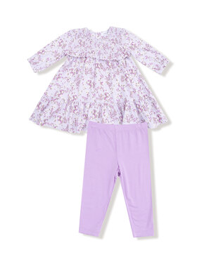 Angel Dear Sweet Dream Floral Smocked Dress w/ Legging