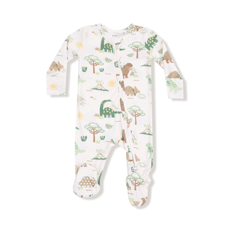 Angel Dear Baby Love Dinos Zipper Footie