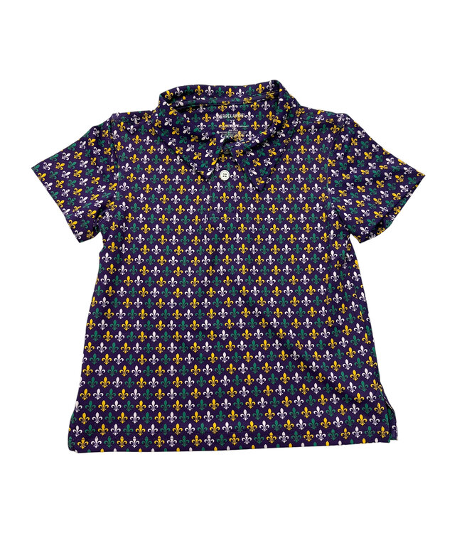 Mardi Gras Fleur de Lis Polo