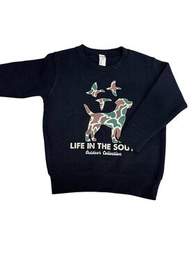 Life in the South Camo Dog Navy Sweatshirt