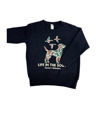 Life in the South Camo Dog Navy Sweatshirt