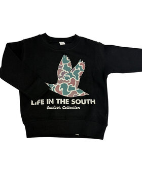 Life in the South Black Camo Duck Sweatshirt