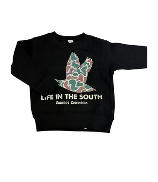 Life in the South Black Camo Duck Sweatshirt