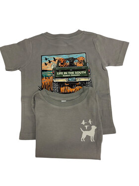 Life in the South Grey SS Duck Dog Tee