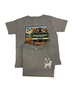 Life in the South Grey SS Duck Dog Tee