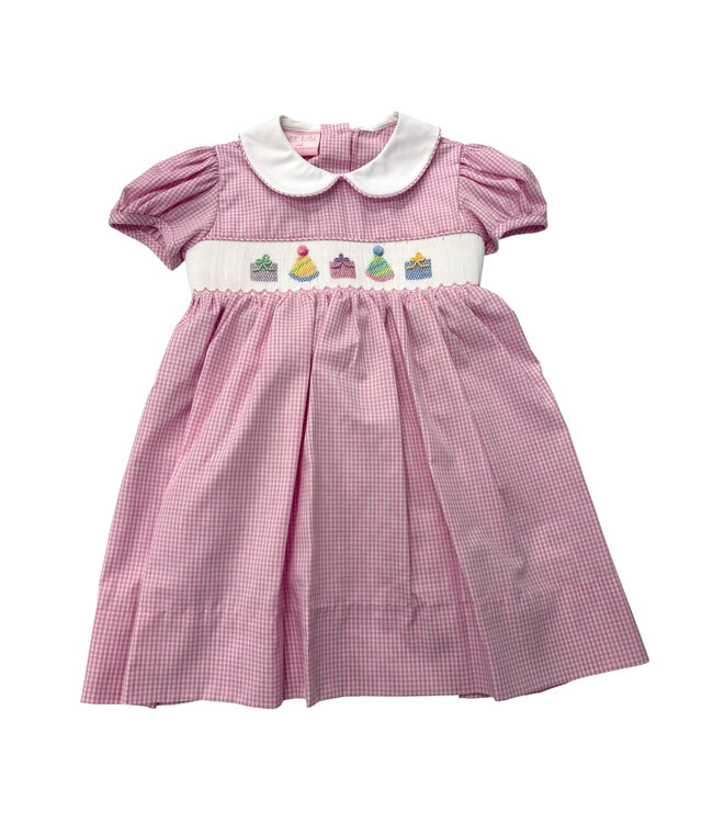 Birthday Girl's Pink Gingham Dress