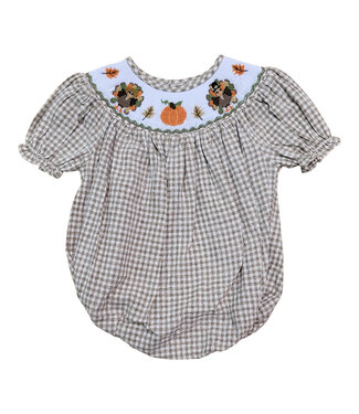 Sweet Dreams Turkey Smocked Girl Bubble