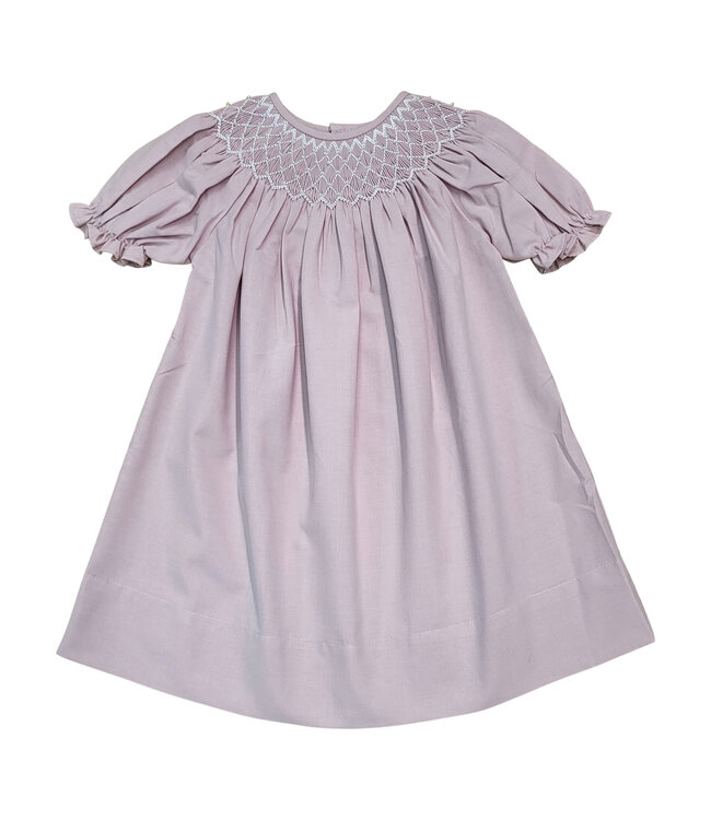 Catherine Dusty Pink Smocked Dress