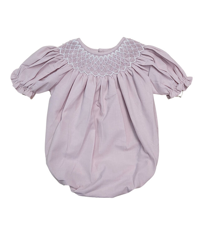 Catherine Dusty Pink Smocked Bubble
