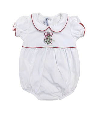Sweet Dreams Mistletoe Embroidered White Bubble