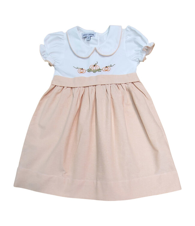 Pumpkin Embroidered Dress