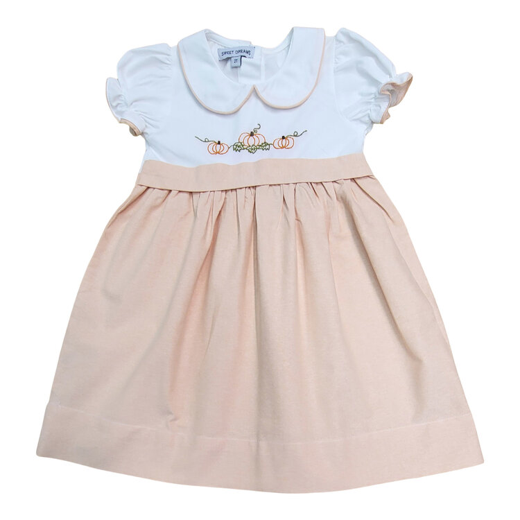 Sweet Dreams Pumpkin Embroidered Dress