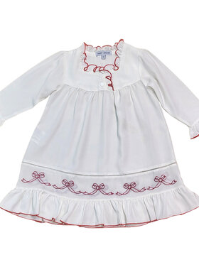 Sweet Dreams White Gown Red Trim w/ Bows