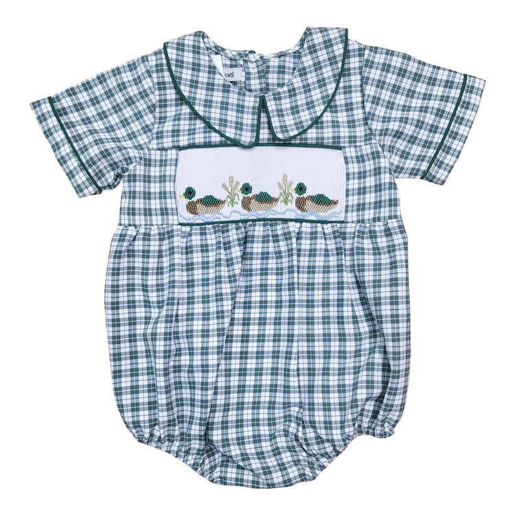 Sweet Dreams Mallard Smocked Boy Bubble