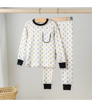 Nola Tawk Black & Gold Fleur de Lis Pajama