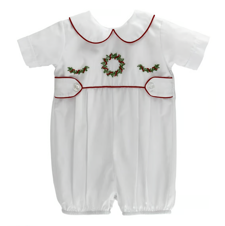 Bailey Boys White Wreath Bubble