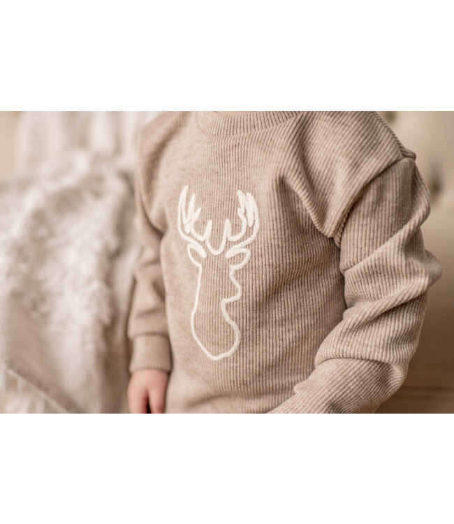 Deer Embroidery Sweater