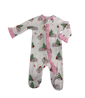 LuLu BeBe Christmas Hippo Girl Footie