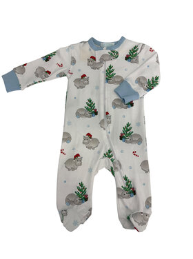 LuLu BeBe Christmas Hippo Boy Footie