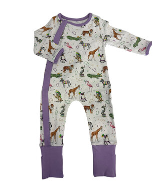 Nola Tawk Zoo Krewe Zip-Up Pajama