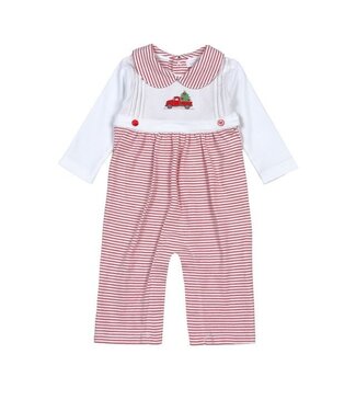 Baby Loren Red Christmas Truck Romper