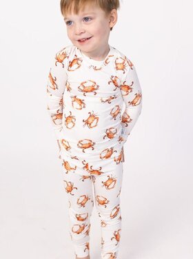 Southern Slumber Orange Crab 2 Piece Pajama Set