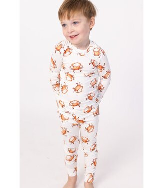 Southern Slumber Orange Crab 2 Piece Pajama Set