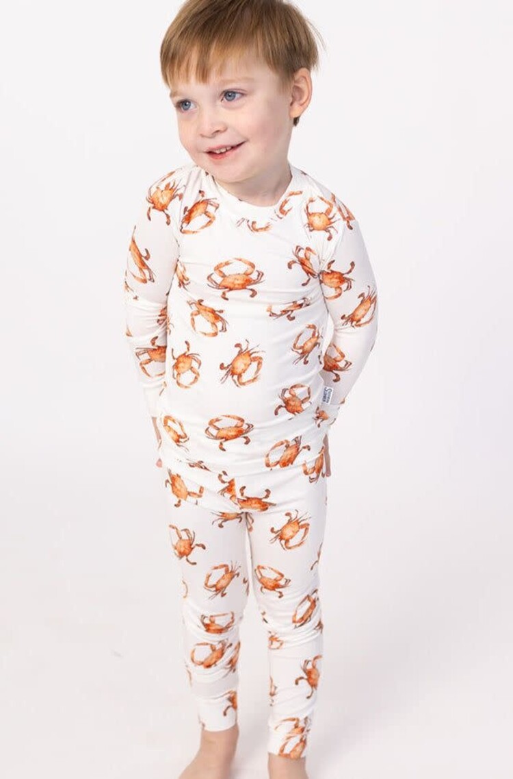Southern Slumber Orange Crab 2 Piece Pajama Set