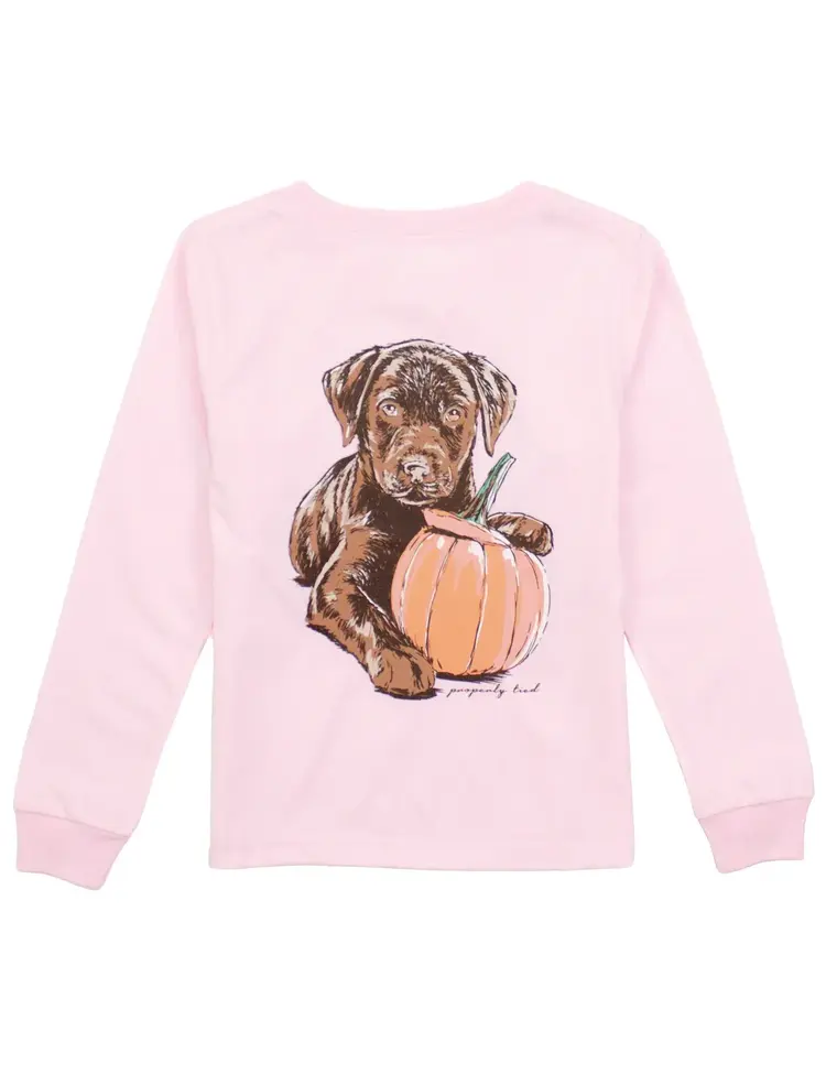 Properly Tied Rose Pumpkin Pup LS Shirt