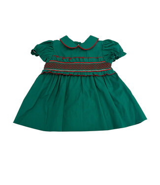 Baby Blessings Classic Green Christmas Claire Dress